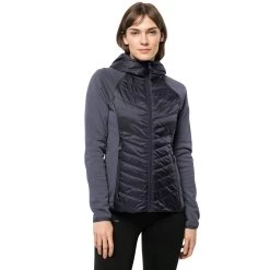 Jack Wolfskin Women's Routeburn Pro Hybrid Quilted Jacket - Graphite -Fashion Lady wms routeburn prohybrid graph 1 1
