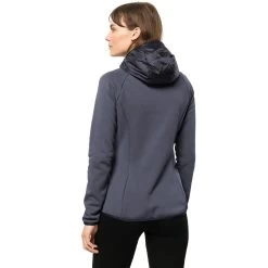 Jack Wolfskin Women's Routeburn Pro Hybrid Quilted Jacket - Graphite -Fashion Lady wms routeburn prohybrid graph 2