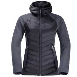 Jack Wolfskin Women's Routeburn Pro Hybrid Quilted Jacket - Graphite -Fashion Lady wms routeburn prohybrid graph
