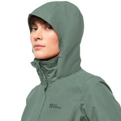 Jack Wolfskin Women's Stormy Point Jacket - Picnic Green -Fashion Lady wms stormy pnt 2l jkt picnic grn 1