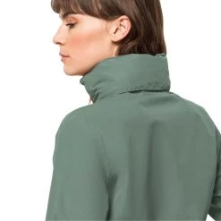 Jack Wolfskin Women's Stormy Point Jacket - Picnic Green -Fashion Lady wms stormy pnt 2l jkt picnic grn
