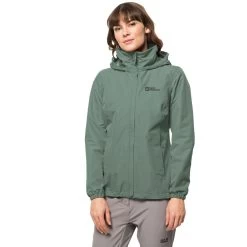 Jack Wolfskin Women's Stormy Point Jacket - Picnic Green -Fashion Lady wms stormy pnt 2l jkt picnic grn 4 1