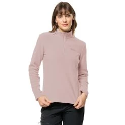 Jack Wolfskin Women's Taunus Half Zip Fleece - Rose Smoke -Fashion Lady wms taunus hz rose smoke 1 1