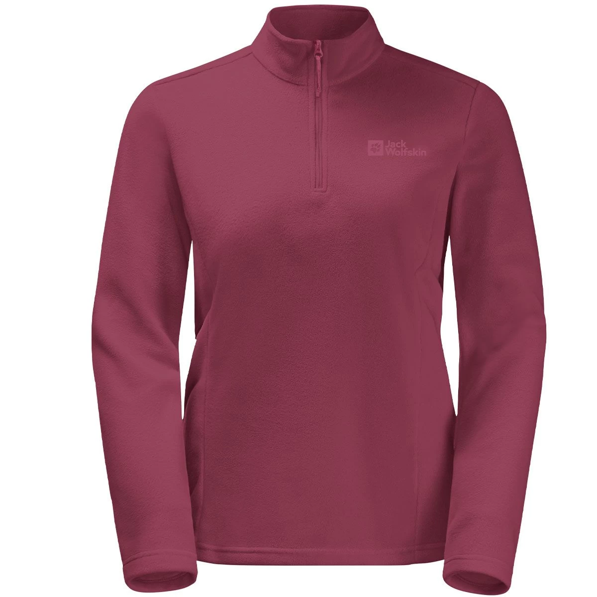 Jack Wolfskin Women's Taunus Half Zip Fleece - Sangria Red 3 Jack Wolfskin Women's Taunus Half Zip Fleece - Sangria Red - Image 3