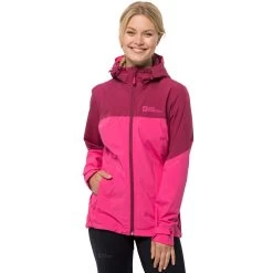 Jack Wolfskin Women's Weiltal Jacket - Cameo Pink -Fashion Lady wms weiltal 2l jkt cameopink 4 1