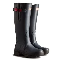 Hunter Women’s Balmoral Side Adjustable Wellington Boots – Navy/Peppercorn