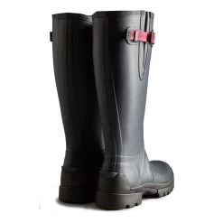 Hunter Women’s Balmoral Side Adjustable Wellington Boots – Navy/Peppercorn -Fashion Lady women s balmoral neo navy 3