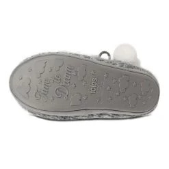 Totes Women's Knit Boot Slippers With Pom Pom - Grey -Fashion Lady womens knit boot slipper pompom 4