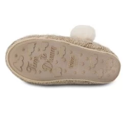 Totes Women's Knit Cable Boot Slipper - Oat -Fashion Lady womens knit cable boot slipper 5