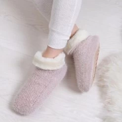Totes Women's Knitted Booties - Pink 9 Totes Women's Knitted Booties - Pink -Fashion Lady womens knitted booties pink1 1