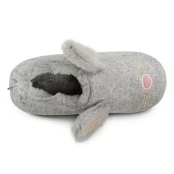 Totes Women's Novelty Bunny Slippers - Grey -Fashion Lady womens novelty bunny slippers 4