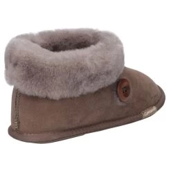 Cotswold Women's Wotton Sheepskin Bootie Slippers - Mushroom -Fashion Lady wotton mushroom
