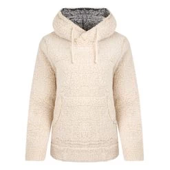 Weird Fish Women's Yara Cosy Fleeced Hoody - Oyster